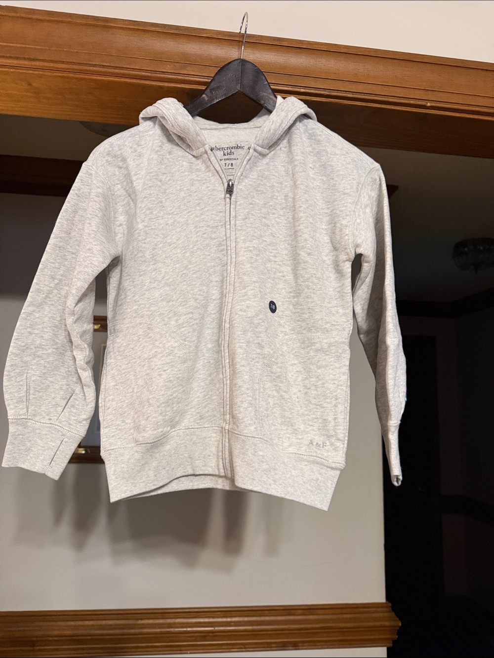 abercrombie kids Heather Gray Zip Hoodie